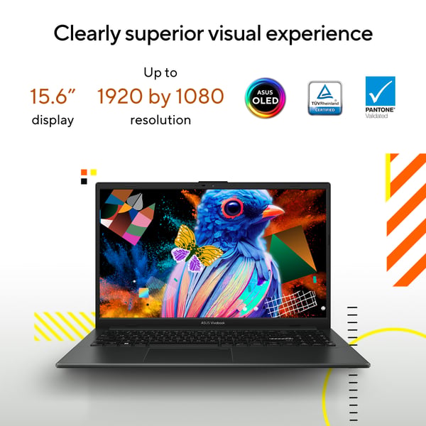 ASUS Vivobook Go 15 E1504FA-BQ5403W AMD Ryzen™ 5 40 Laptop 39,6 cm (15.6") Fuld HD 8 GB LPDDR5-SDRAM 512 GB SSD Wi-Fi 6E (802.11ax) Windows 11 Home Sort QWERTY Hollandsk