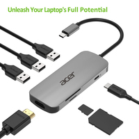 Acer HP.DSCAB.008 dockingstation Ledningsført USB 3.2 Gen 2 (3.1 Gen 2) Type-C Sølv
