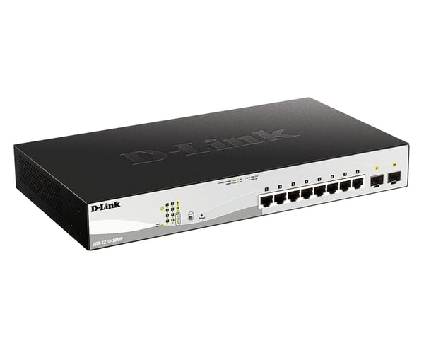 D-Link DGS-1210-10MP hanterad L2 Gigabit Ethernet (10/100/1000) Strömförsörjning via Ethernet (PoE) stöd Svart, Grå