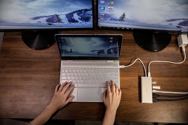 j5create JCD381-N USB Type-C™ dubbel HDMI mini dockningsstation-Ethernet/ USB 3.1 HUB / PD2.0