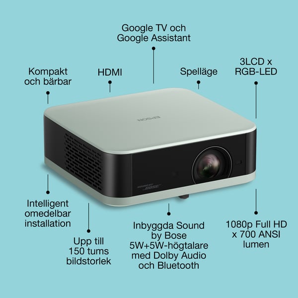 Epson Home Cinema Lifestudio Pop — EF-61G isgrön