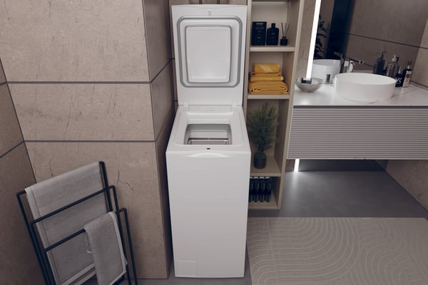 Haier HW90-BPD13386U-S vaskemaskine Top-indlæsning 9 kg 1300 rpm Hvid