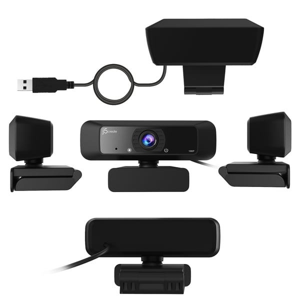 j5create JVCU100-N USB™ HD-webkamera med 360° drejning