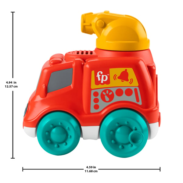 Fisher-Price Fisher-Price-legetøjskøretøj, der kan skubbes, med aktiviteter til finmotorikken for spædbørn, Design kan variere