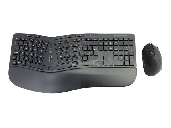 Conceptronic ORAZIO02ES tangentbord Mus inkluderad Kontor RF Trådlös QWERTY Spansk Svart