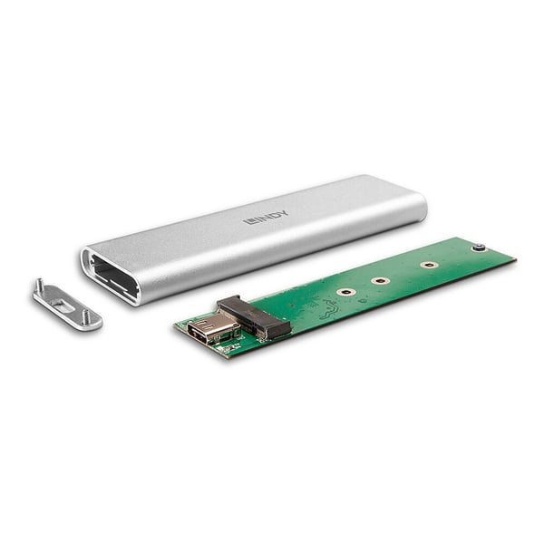 Lindy 43332 drevkabinet SSD kabinet Sølv M.2