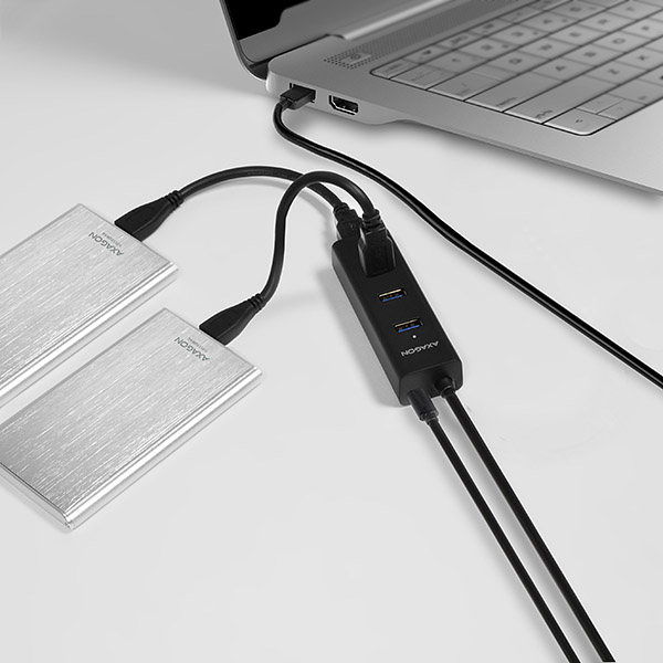 Axagon HUE-S2BP gränssnittshubbar USB 3.2 Gen 1 (3.1 Gen 1) Type-A 5000 Mbit/s Svart