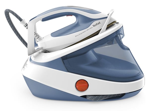 Tefal Pro Express Ultimate II GV9710 1,2 l Durilium Airglide Autoclean Ultra Thin soleplate Blå, Vit