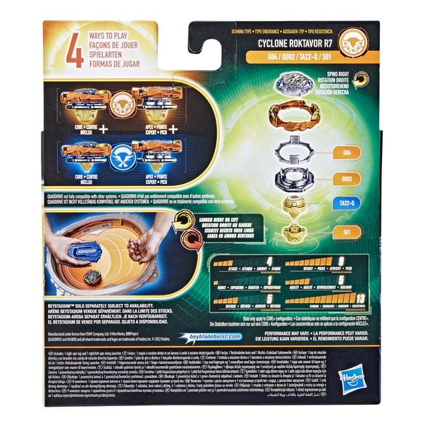 Beyblade Burst QuadDrive F3320EU4 aktive/færdighedsspil & legetøj Twirling spinningtop