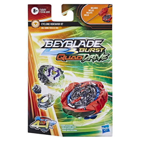 Beyblade Quad Drive F4069ES0 aktivitetsleksak och skicklighetsspel Flygsnurra