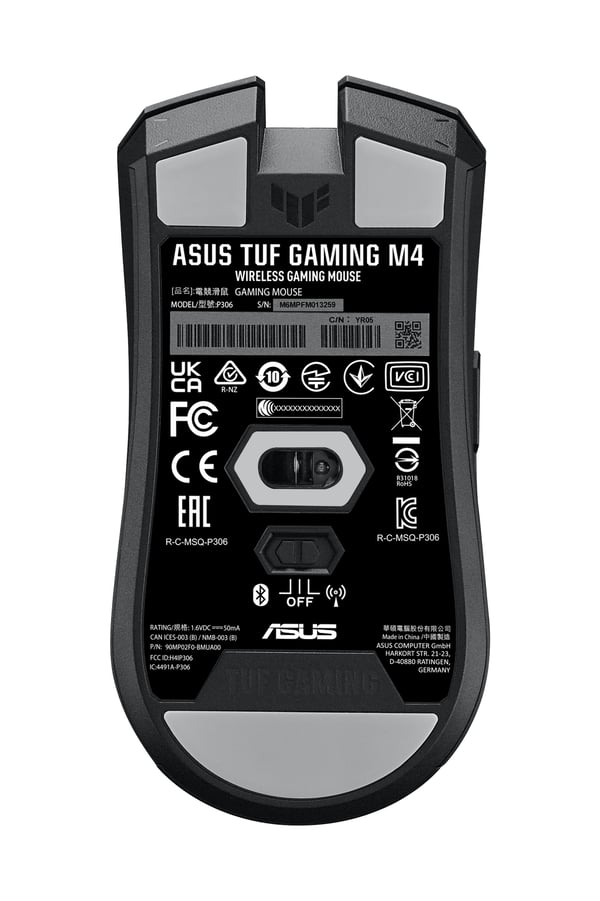 ASUS TUF Gaming M4 Wireless mus Spil Højre hånd RF trådløs + Bluetooth Optisk 12000 dpi
