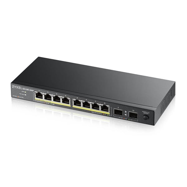 Zyxel GS1100-10HP v2 Ikke administreret Gigabit Ethernet (10/100/1000) Strøm over Ethernet (PoE) Sort