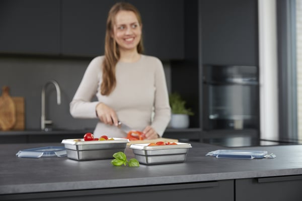 Tefal CLIP & CLOSE N1150310 enhed til madopbevaring Rektangulær Kasse 0,5 L Rustfrit stål 1 stk