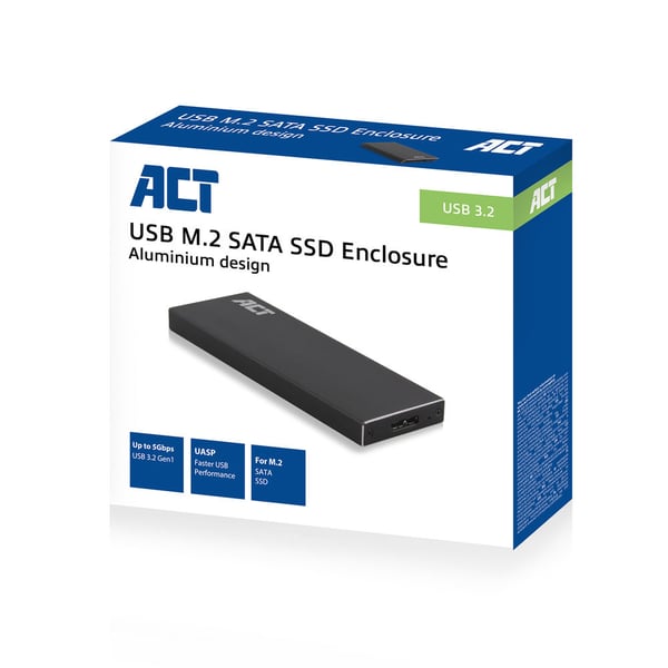 ACT AC1600 drevkabinet SSD kabinet Sort M.2