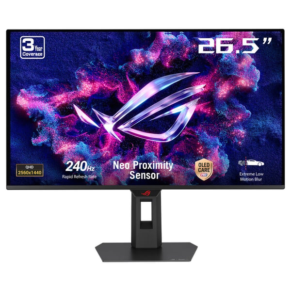 ASUS ROG Strix OLED XG27AQDMES platta pc-skärmar 67,3 cm (26.5") 2560 x 1440 pixlar Quad HD QD-OLED Svart