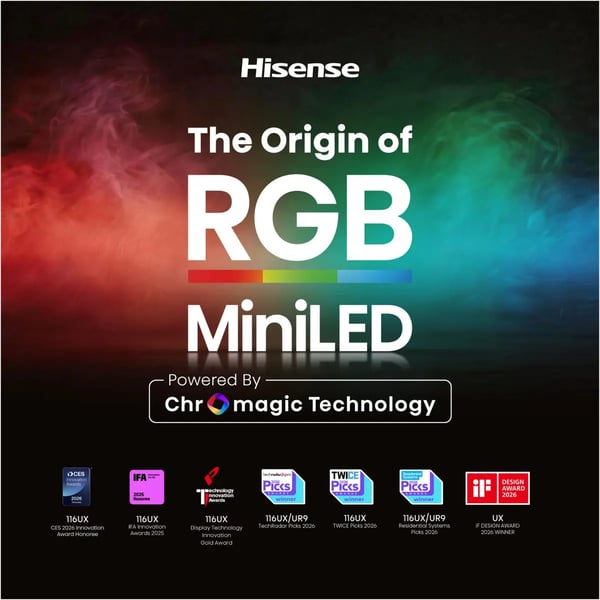 Hisense 55UR8S 139,7 cm (55") 4K Ultra HD Smart-TV Wi-Fi Svart