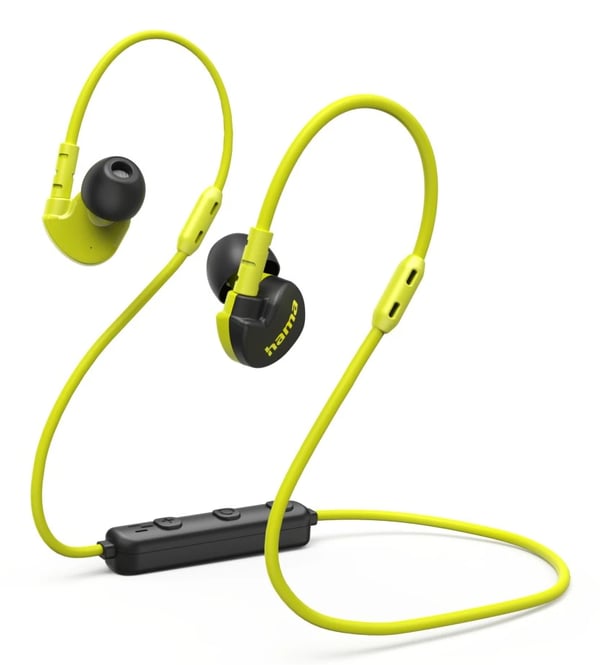 Hama Freedom Athletics III Headset Trådløs Ørekrog, I ørerne Sport Bluetooth Sort, Gul