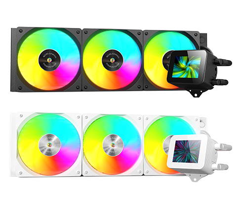 Mars Gaming MLVISION360 Tietokoneen jäähdytysjärjestelmä Suoritin All-in-one-nesteenjäähdytin 12 cm Musta