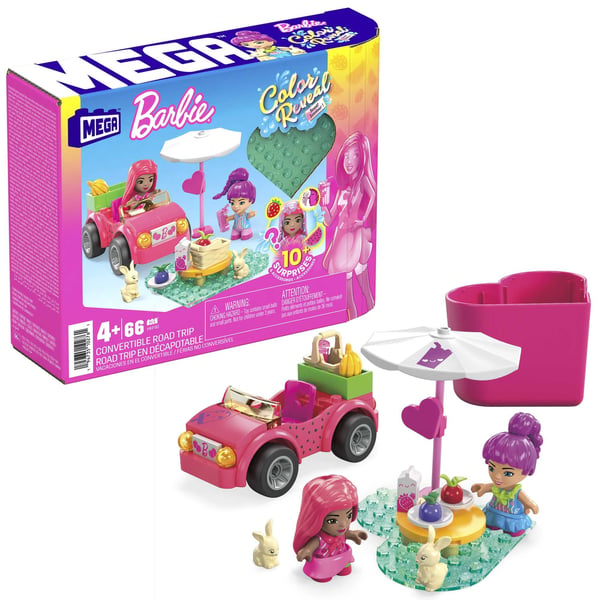 MEGA Barbie Color Reveal Convertible Road Trip