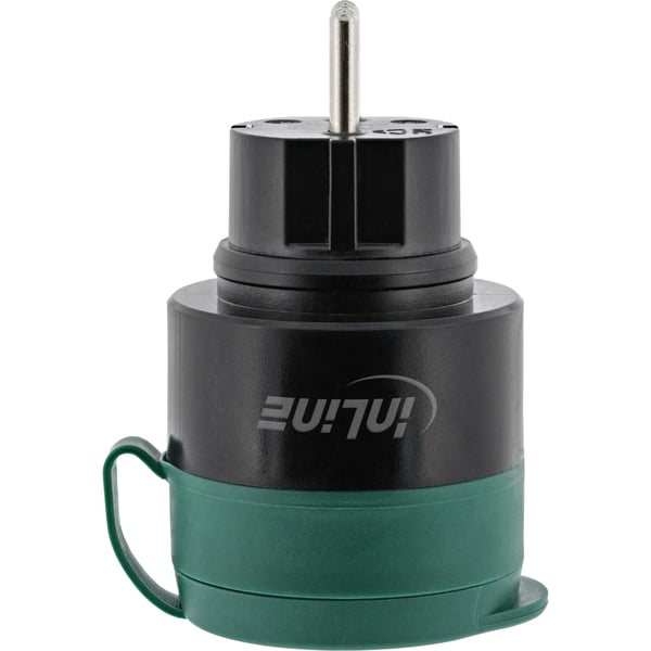 InLine 40155O smart stik 3680 W Sort, Grøn
