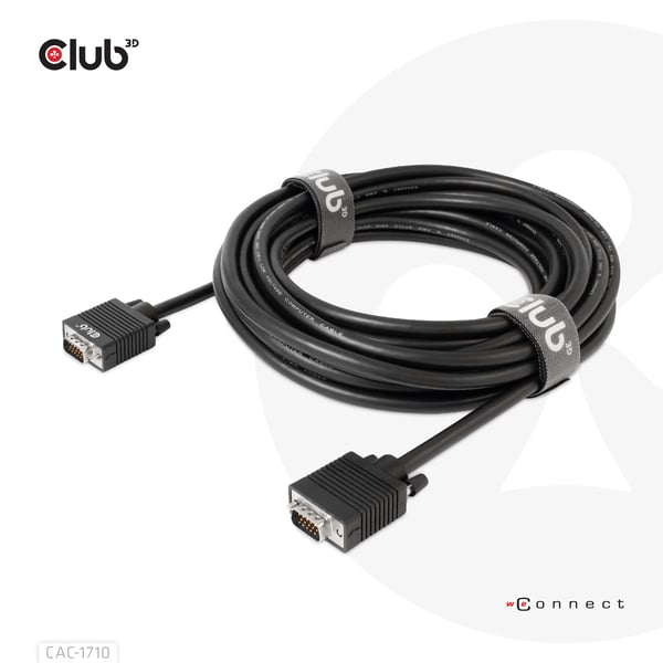 CLUB3D CAC-1710 VGA kabel 10 m VGA (D-Sub) Sort