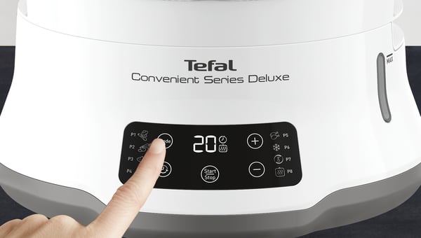 Tefal Convenient Series Deluxe VC502D höyrykeitin 3 kori(a) Pöytämalli 900 W Ruostumaton teräs, Valkoinen