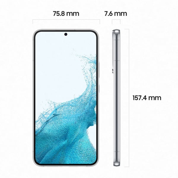 Samsung Galaxy S22+ SM-S906B 16,8 cm (6.6") Dual SIM Android 12 5G USB Type-C 8 GB 128 GB 4500 mAh Hvid