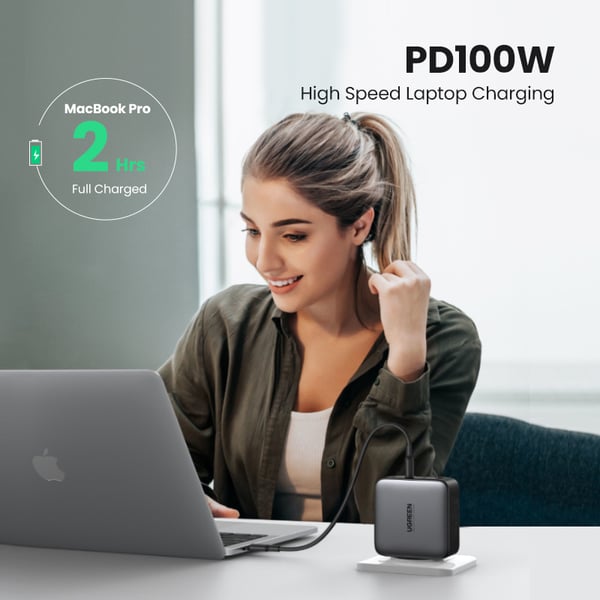 Ugreen 40747 mobilladdare Universal Svart AC Snabb laddning inomhus