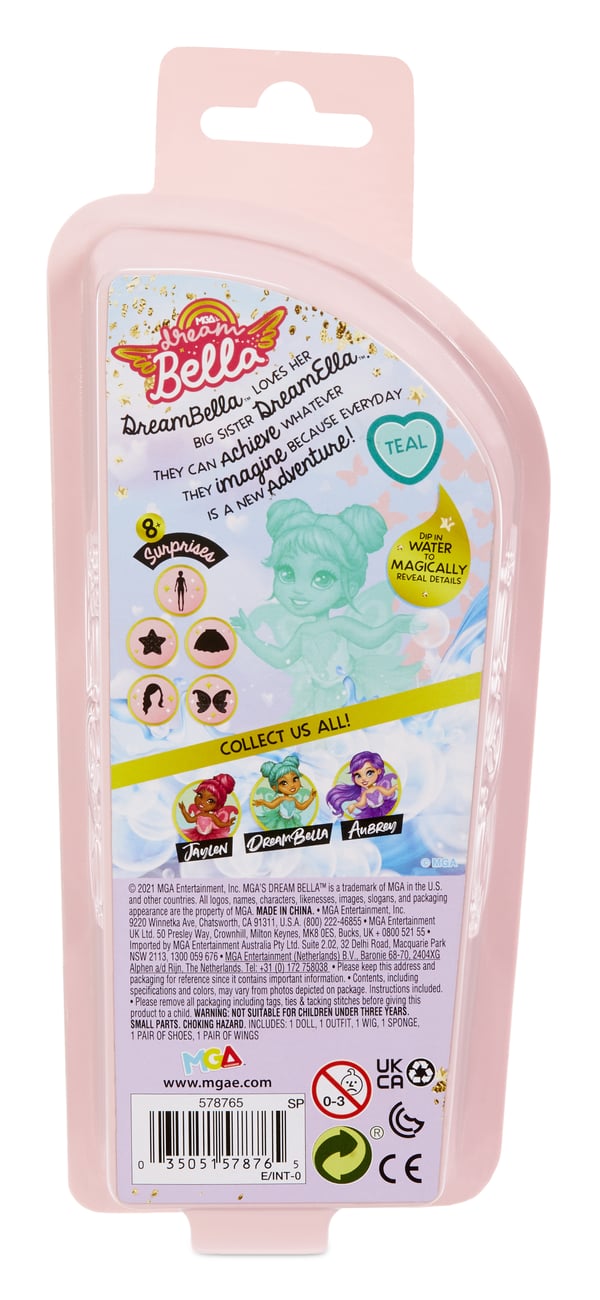 MGA's Dream Bella Color Change Surprise Little Fairies Doll- DreamBella (Teal)