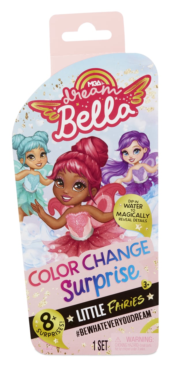 MGA's Dream Bella Color Change Surprise Little Fairies Doll- Jaylen (Pink)