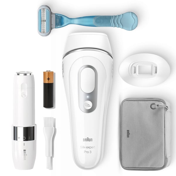 Braun Silk-expert Pro IPL PL3129 Intensivt pulserat ljus (IPL) Silver, Vit