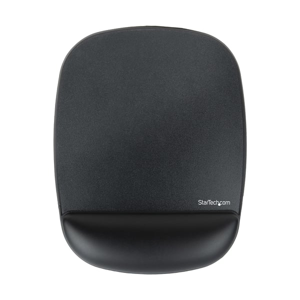 StarTech.com Musmatta med handstöd, 17 x 18 x 2 cm, ergonomisk musmatta med handledsstöd, skrivbordshandledsdyna med halkfri PU-bas, vadderade gelmusmatta med handledsstöd