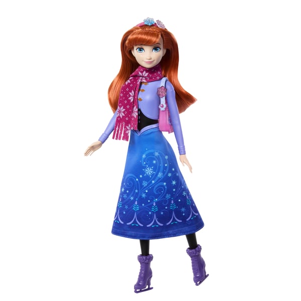 Disney Frozen Disney Frost Jewel Reveal Anna-skøjteløberdukke med 8 overraskelser, inkl. smykkeskrin og tilbehør