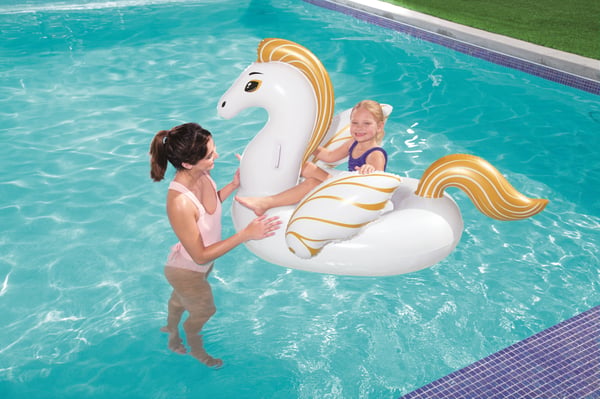 Bestway 41121 pool- och badmadrass Guld, Vit Vinyl Sittbadleksak