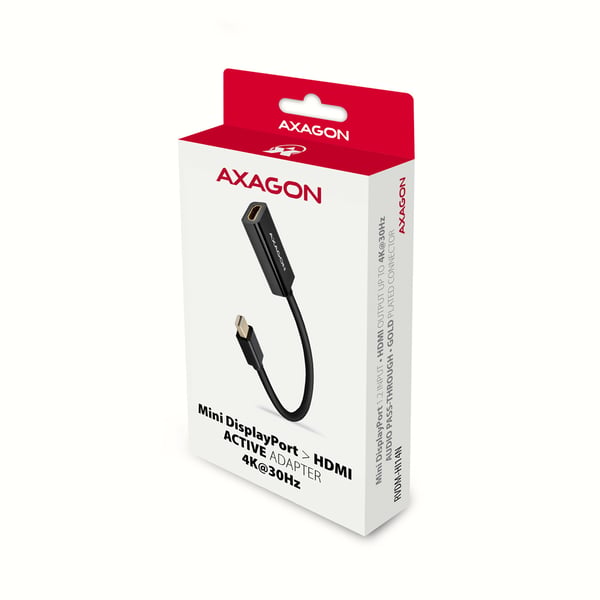 Axagon RVDM-HI14N videokabeladapter 0,15 m Mini DisplayPort HDMI Svart