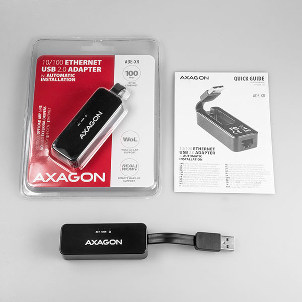 Axagon ADE-XR nätverkskort Ethernet 100 Mbit/s