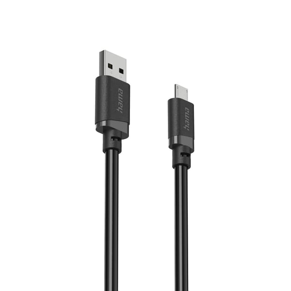 Hama 00201803 USB-kabel USB 2.0 1 m USB A Micro-USB B 0,48 Gbit/sek. Sort