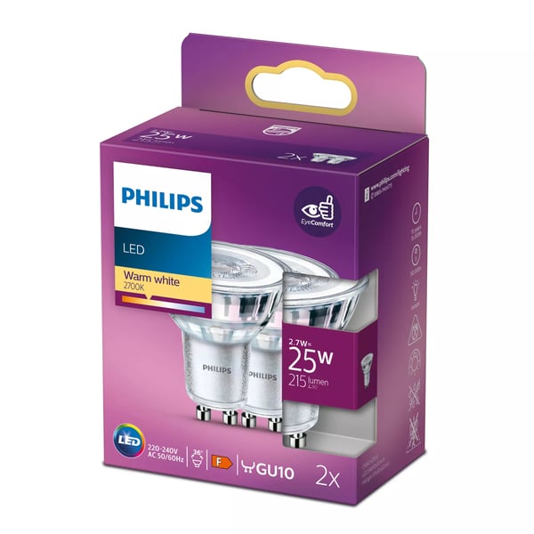 Philips Kohdelamppu 25W PAR16 GU10 x2