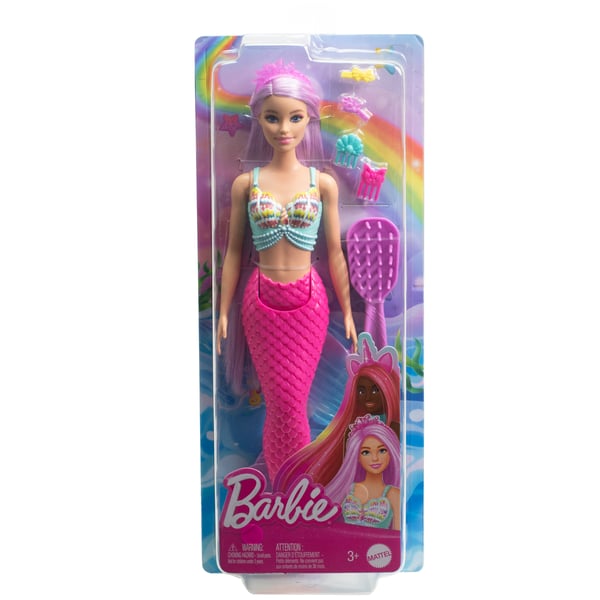 Barbie A Touch of Magic Barbie-merenneitonukke, jolla on 18-senttiset hiukset, ja tarvikkeita kampausleikkeihin