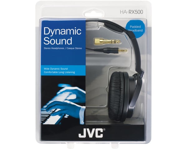 JVC HA-RX500-E Hörlurar Kabel Huvudband Musik Svart, Vit