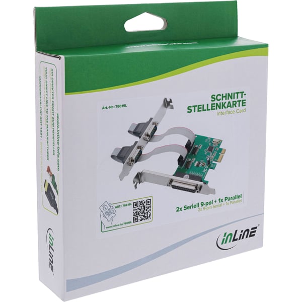 InLine 76619L interface-kort/adapter Intern RS-232, IEEE 1284