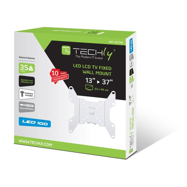 Techly ICA-LCD 114WH TV-kiinnike 94 cm (37") Valkoinen