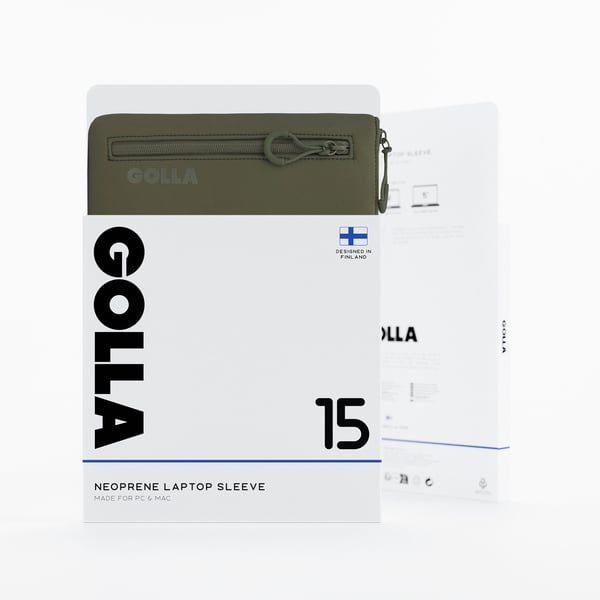Golla 601658 taske og etui til laptop 38,1 cm (15") Grøn