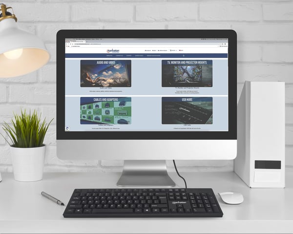 Manhattan 179324 näppäimistö Office USB QWERTZ Musta