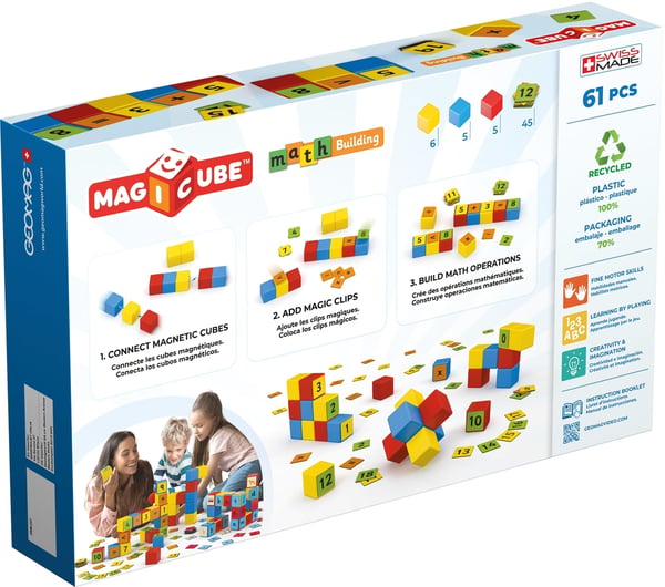 Geomag MagiCube Math Building Recycled Clips