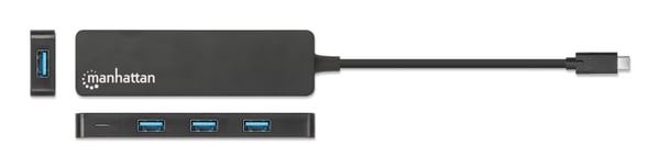 Manhattan 164924 kannettavien tietokoneiden telakka ja porttitoistin USB 3.2 Gen 1 (3.1 Gen 1) Type-C Musta