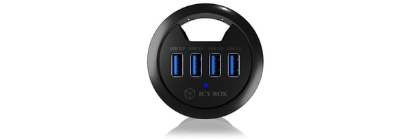 ICY BOX IB-HUB1403 USB 3.2 Gen 1 (3.1 Gen 1) Type-A 5000 Mbit/s Svart