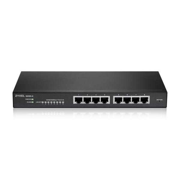 Zyxel GS1915-8 Administreret L2 Gigabit Ethernet (10/100/1000) Sort