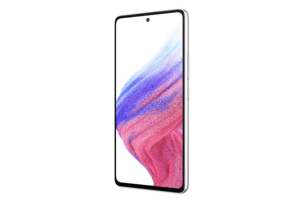 Samsung Galaxy A53 5G SM-A536B 16,5 cm (6.5") Hybridi-Dual SIM Android 12 USB Type-C 6 GB 128 GB 5000 mAh Valkoinen