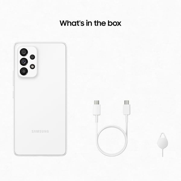 Samsung Galaxy A53 5G SM-A536B 16,5 cm (6.5") Hybridi-Dual SIM Android 12 USB Type-C 6 GB 128 GB 5000 mAh Valkoinen